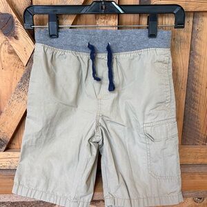 Carter's Kids Beige Shorts with Navy Drawstring